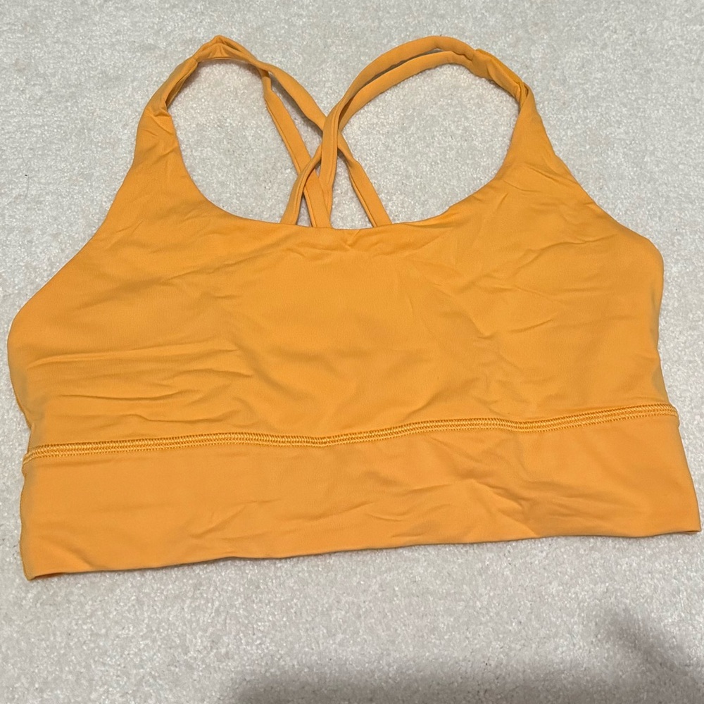 Yellow/Orange Lululemon Size 8 Energy Bra